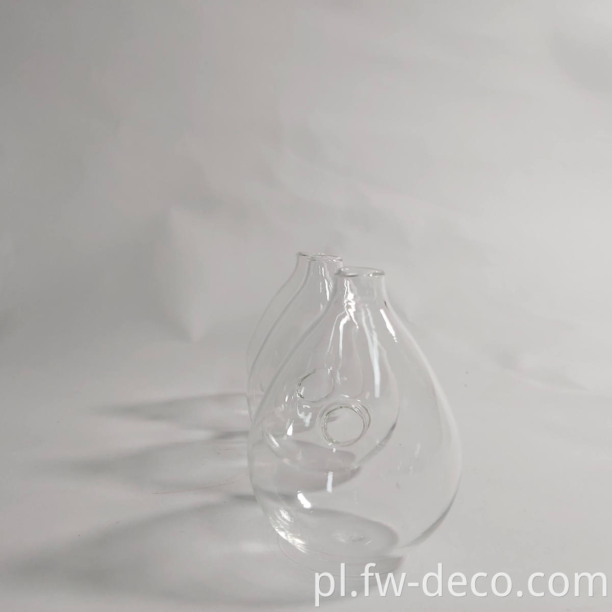 clear teardrops glass vase